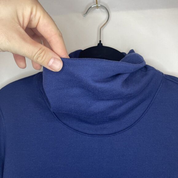 Nike Dri-Fit Women’s Medium Sweatshirt Funnel Cowl Neck Blue - Picture 4 of 7
